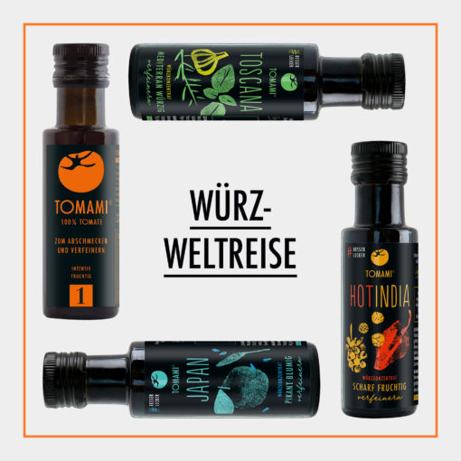 TOMAMI Set Würz-Weltreise Flaschen